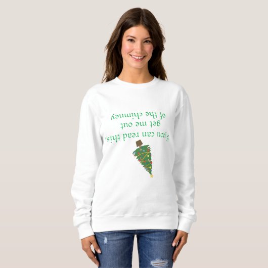 Funny Christmas Updown Phrase Sweatshirt (Vorne ganz)