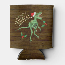Funny Christmas Velociraptor Dinosaur Mit Monogram Dosenkühler