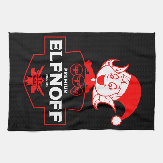 Funny Christmas Vodka Geschirrtuch (Horizontal)