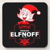 Funny Christmas Vodka Getränkeuntersetzer (Vorderseite)