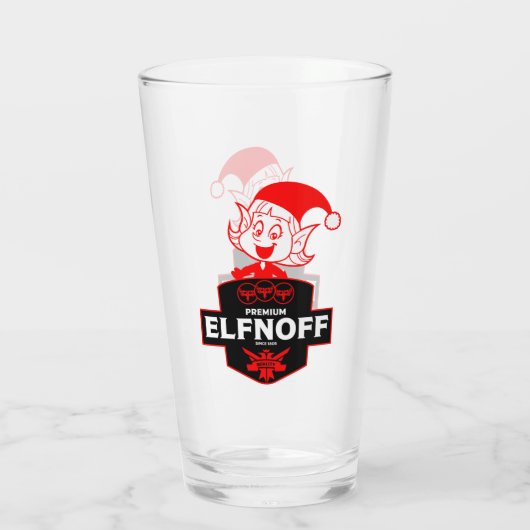 Funny Christmas Vodka Glas (Rückseite)