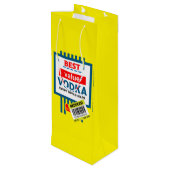 Funny Christmas Vodka Label Geschenktüte Für Weinflaschen (Rückseite Schrägansicht)