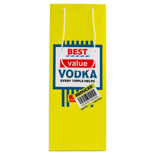Funny Christmas Vodka Label Geschenktüte Für Weinflaschen (Vorderseite)