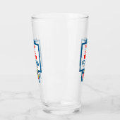 Funny Christmas Vodka Label Glas (Links)