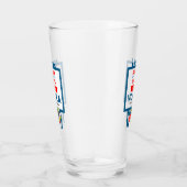 Funny Christmas Vodka Label Glas (Rechts)