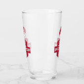 Funny Christmas Vodka Label Glas (Links)