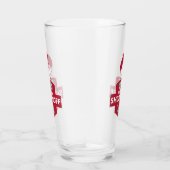 Funny Christmas Vodka Label Glas (Rechts)