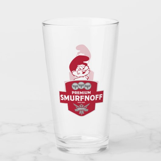 Funny Christmas Vodka Label Glas (Vorderseite)