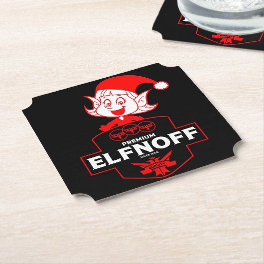 Funny Christmas Vodka Untersetzer (angewinkelt)