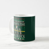 FUNNY CHRISTMAS VOLLEYBALL QUOTES UGLY SWEATER KAFFEETASSE (Vorderseite Links)