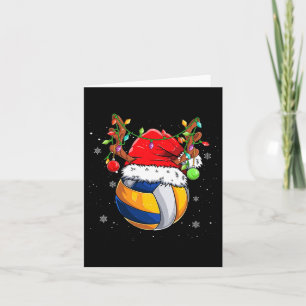 Funny Christmas Volleyball Weihnachtsmannmütze Rei Karte