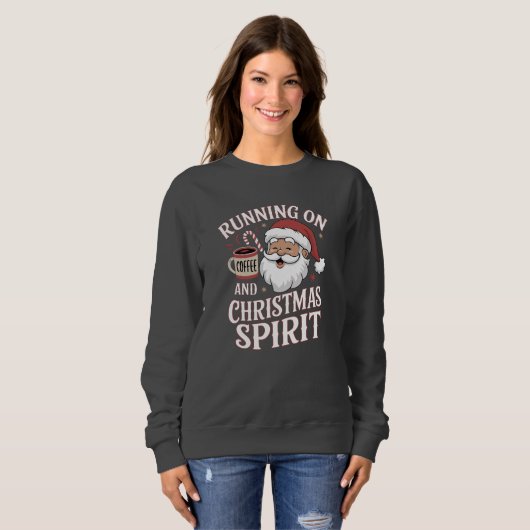 Funny Christmas Weihnachtskaffee Lover Design Sweatshirt (Vorne ganz)