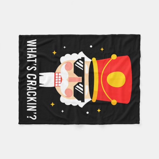 Funny Christmas Whats Crackin Nutcracker Men Kids Fleecedecke (Vorderseite (Horizontal))