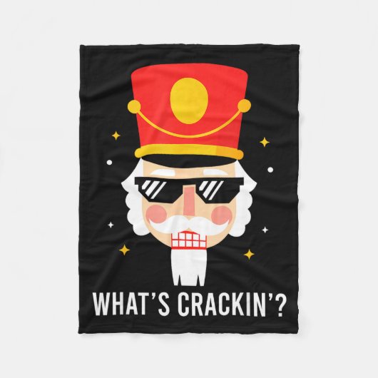Funny Christmas Whats Crackin Nutcracker Men Kids Fleecedecke (Vorderseite)