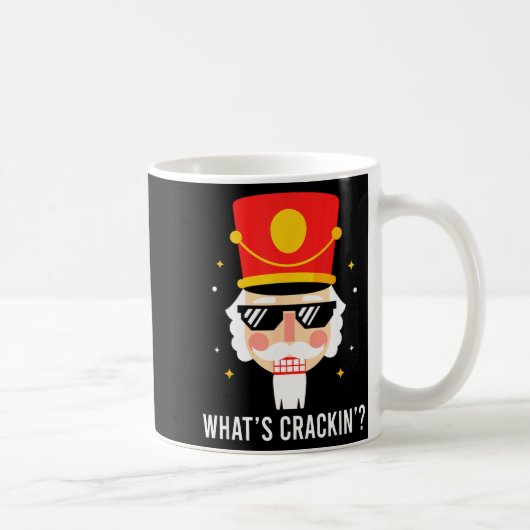 Funny Christmas Whats Crackin Nutcracker Men Kids  Kaffeetasse (Rechts)