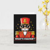 Funny Christmas Whats Crackin Nutcracker Men Kids Karte (Gelbe Blume)