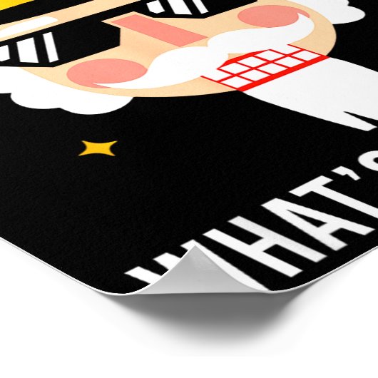 Funny Christmas Whats Crackin Nutcracker Men Kids  Poster (Ecke)