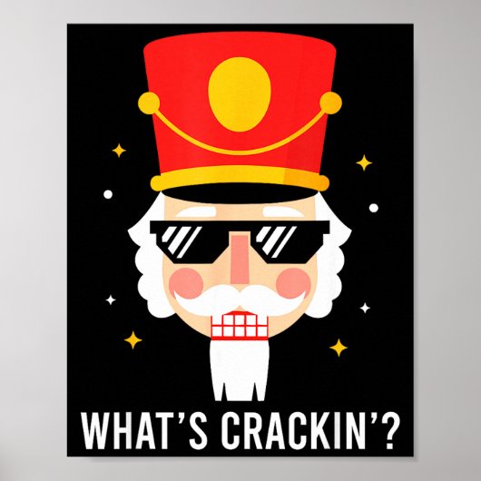 Funny Christmas Whats Crackin Nutcracker Men Kids Poster (Vorne)