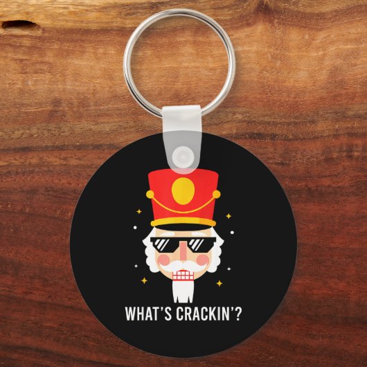 Funny Christmas Whats Crackin Nutcracker Men Kids  Schlüsselanhänger (Vorderseite)
