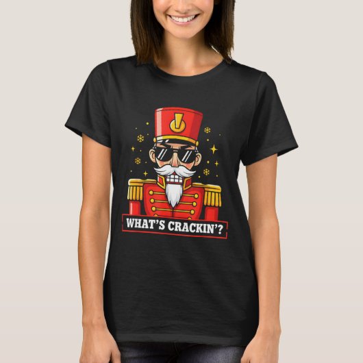 Funny Christmas Whats Crackin Nutcracker Men Kids T-Shirt (Vorderseite)