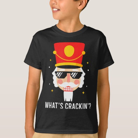 Funny Christmas Whats Crackin Nutcracker Men Kids T-Shirt (Vorderseite)