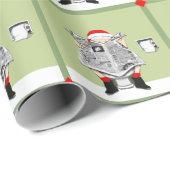 Funny Christmas White Elephant Geschenk Geschenkpapier (Rolleneckpunkt)