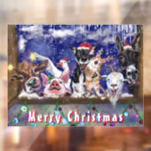 Funny Christmas Window Cling Happy Animal Party Fensteraufkleber (Blatt 2)
