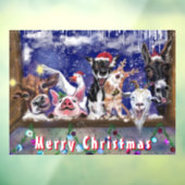 Funny Christmas Window Cling Happy Animal Party Fensteraufkleber (Blatt 3)