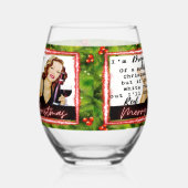 Funny Christmas Wine Glass Retro Best Friend Dream Weinglas Ohne Stiel (Links)