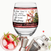 Funny Christmas Wine Glass Retro Best Friend Lit Weinglas Ohne Stiel