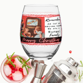 Funny Christmas Wine Glass Retro Best Friend Norma Weinglas Ohne Stiel