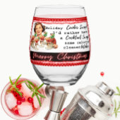 Funny Christmas Wine Glass Retro Best Friend Swap Weinglas Ohne Stiel