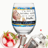 Funny Christmas Wine Glass Retro Best Friend Vodka Weinglas Ohne Stiel