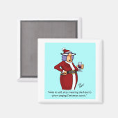 Funny Christmas Wine Magnet (Vorderseite/Rückseite)