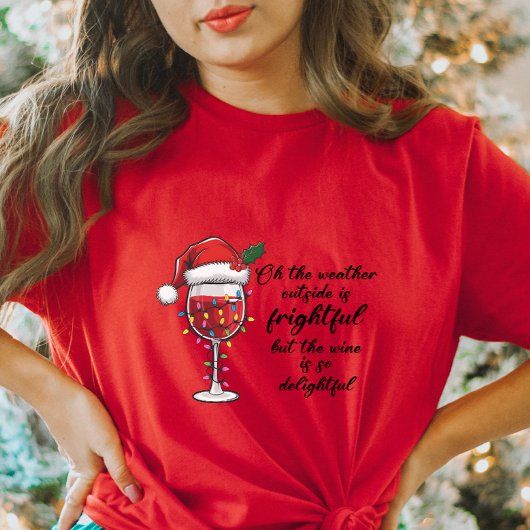 Funny Christmas Wine T - Shirt
