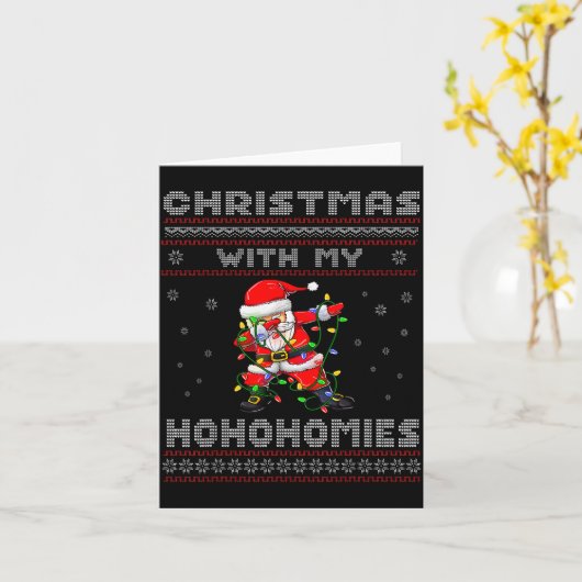 Funny Christmas With My Ho Ho Homies - Family Dabb Karte (Gelbe Blume)