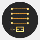 Funny Christmas With Nutcracker Costume Runder Aufkleber (Vorderseite)