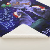 Funny Christmas Wolf Pun Happy Howlidays | Benutze Sherpadecke (3/4)