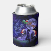 Funny Christmas Wolf Pun Happy Howlidays Dosenkühler (Kanne Vorderseite)