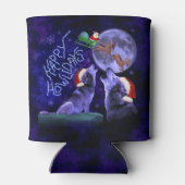 Funny Christmas Wolf Pun Happy Howlidays Dosenkühler (Rückseite)