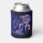 Funny Christmas Wolf Pun Happy Howlidays Dosenkühler (Kanne Rückseite)