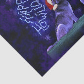 Funny Christmas Wolf Pun Happy Howlidays Spaß Seidenpapier (Ausschnitt)