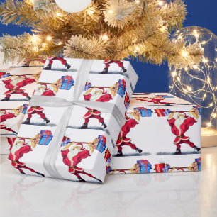 Funny Christmas Wrapping Paper Fit Santa mit Gesch Geschenkpapier
