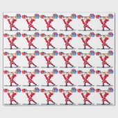 Funny Christmas Wrapping Paper Fit Santa mit Gesch Geschenkpapier (Flach)