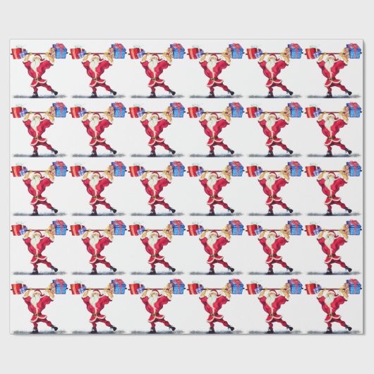 Funny Christmas Wrapping Paper Fit Santa mit Gesch Geschenkpapier (Flach)