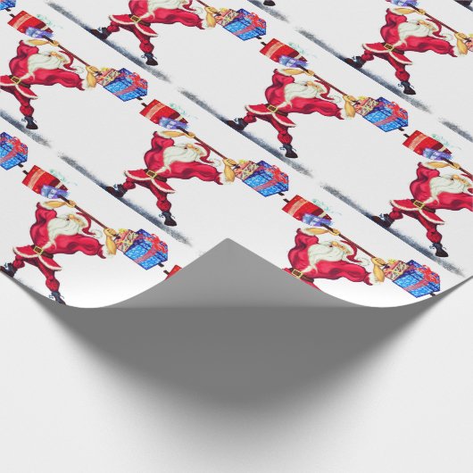Funny Christmas Wrapping Paper Fit Santa mit Gesch Geschenkpapier (Ecke)