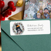 Funny Christmas Wreath Rücksendeadresse