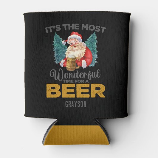 Funny Christmas Wunderbare Zeit für einen Biername Dosenkühler (Vorderseite)