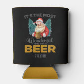 Funny Christmas Wunderbare Zeit für einen Biername Dosenkühler (Rückseite)
