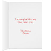 Funny Christmas Wunsch für eine BabySchwester (Innen (Rechts))